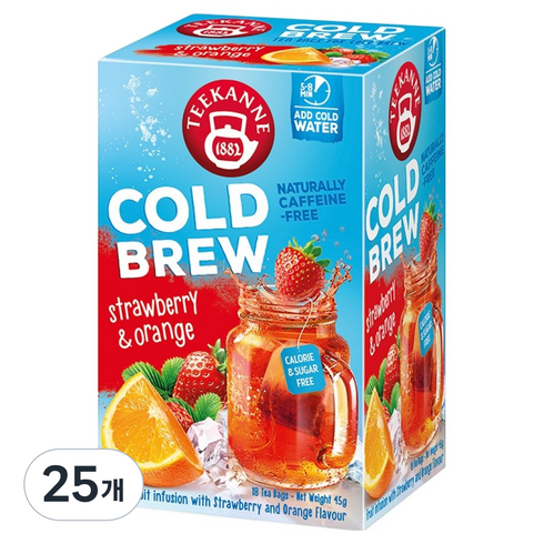티칸 콜드브루 스트로베리 앤 오렌지, 2.5g, 18개입, 25개