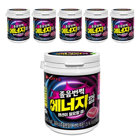 롯데웰푸드 졸음번쩍 에너지껌, 87g, 6개