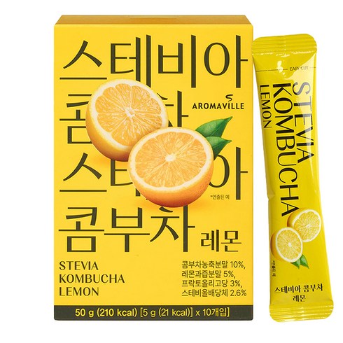 아로마빌 스테비아 콤부차 레몬, 5g, 1개, 10개입