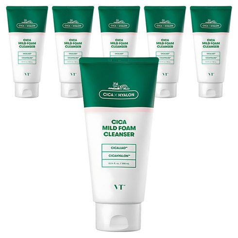 브이티코스메틱 시카 마일드 폼 클렌저, 300ml, 6개