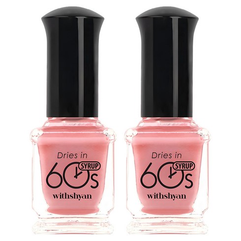 위드샨 60초 건조 매니큐어, M066페어리시럽, 9ml, 2개