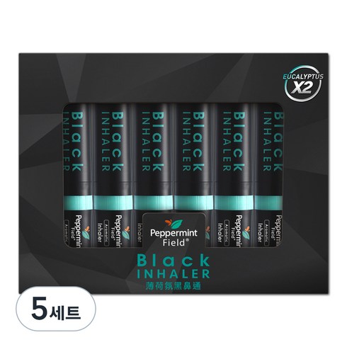 페퍼민트필드 태국 야돔 블랙 인헤일러 기프트 패키지 6개입, 5세트