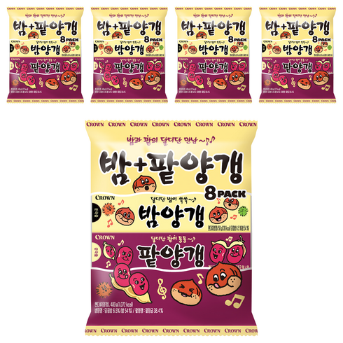 크라운 밤양갱 + 팥양갱, 400g, 5세트