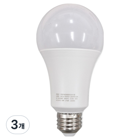 비츠온 벌브 OM LED 전구 18W, 전구색, 3개