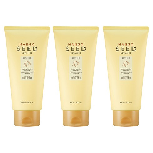 더페이스샵 망고씨드 실크보습 크리미 클렌징 폼, 300ml, 3개