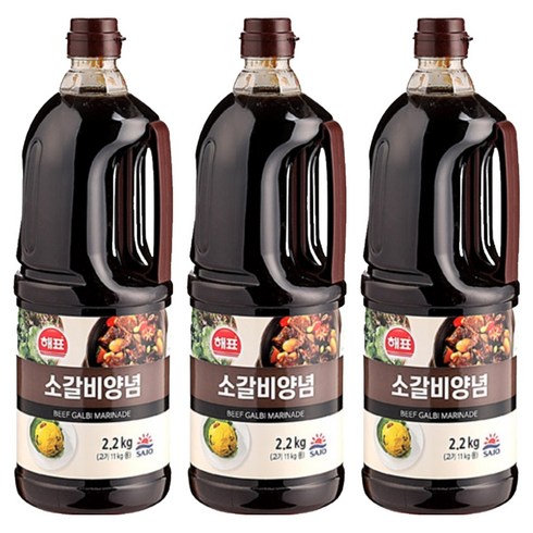 해표 소갈비양념, 2.2kg, 3개
