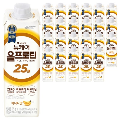 뉴케어 올프로틴 바나나맛, 245ml, 24개