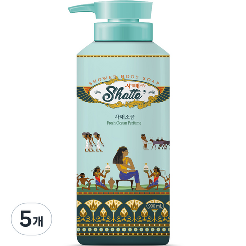 샤워때비누 사해소금 바디워시, 없음, 900ml, 5개