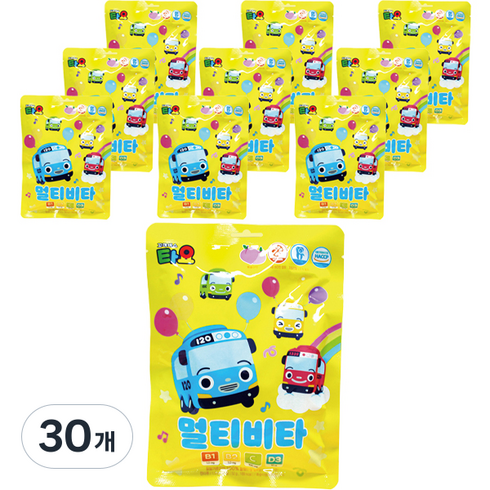 태양생활건강 타요 멀티비타 복숭아맛, 52g, 30개