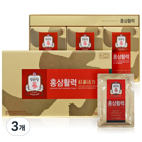 정관장 홍삼활력 + 쇼핑백, 30회분, 3개