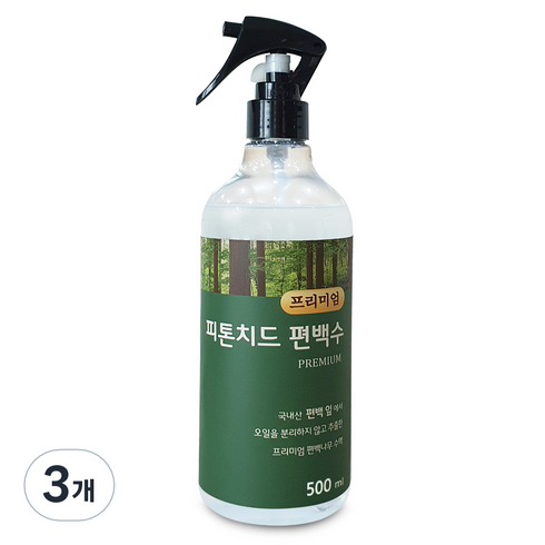 친환경편백아트 프리미엄 피톤치드 편백수, 500ml, 3개