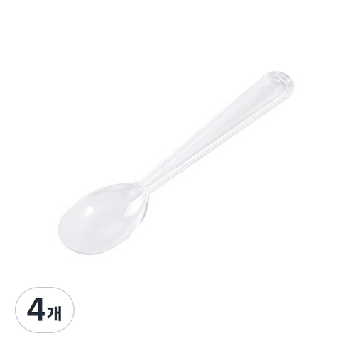 봄91 SP 투명 아이스크림 스푼 소 9 x 1.9 cm, 200개입, 4개