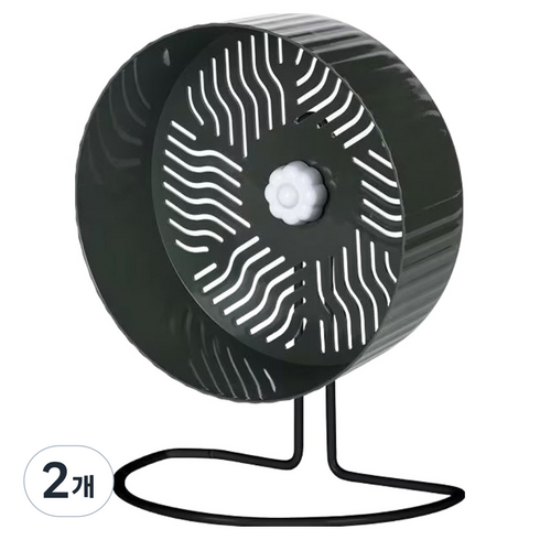 랜보어 햄스터 저소음 러닝 휠 쳇바퀴 21cm, 다크그린, 2개
