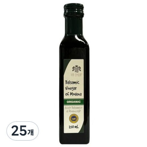 에밀리아 유기농 모데나 발사믹 비니거, 250ml, 25개