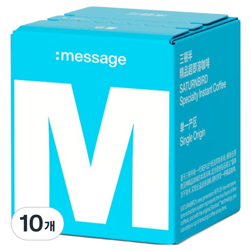새턴버드 메시지 시리즈 콜드브루 커피 M 싱글 오리진 미디엄 로스팅, 3g, 6개입, 10개