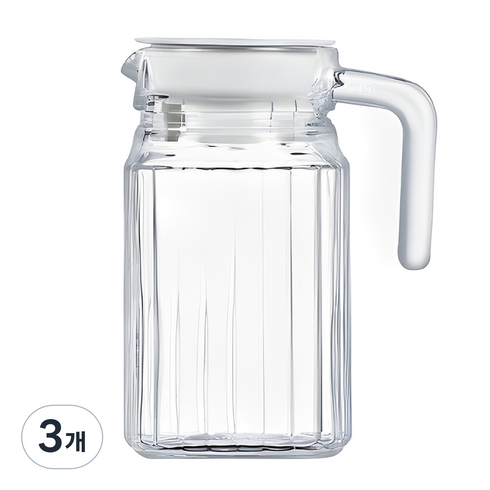 루미낙 콰드로 유리물병, 클리어, 500ml, 3개
