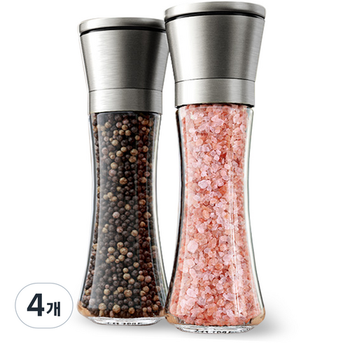 비모던 304 스텐 소금 후추 입자조절 그라인더, 210ml, 4개