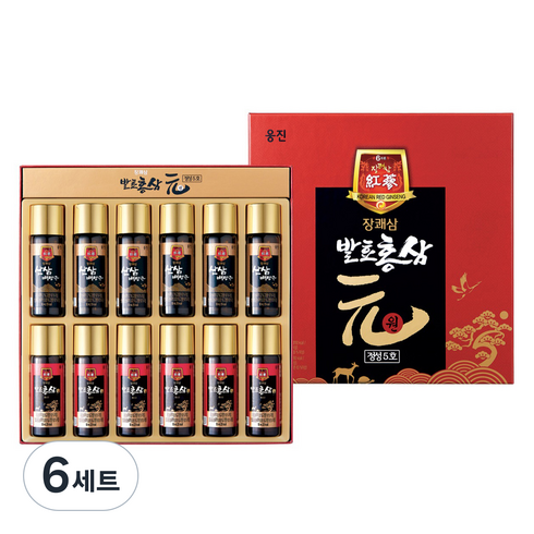 장쾌삼 원 정성 5호 발효홍삼 50ml x 6p + 산삼배양근 50ml x 6p, 600ml, 6세트