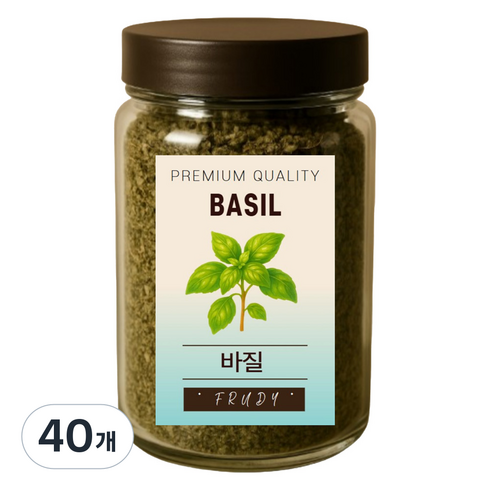 푸르디 건조 바질잎, 100g, 40개