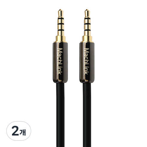 마하링크 3.5mm 4극 스테레오 AUX 고급형 오디오 케이블, ML-ST4H010(1M), 혼합 색상, 2개