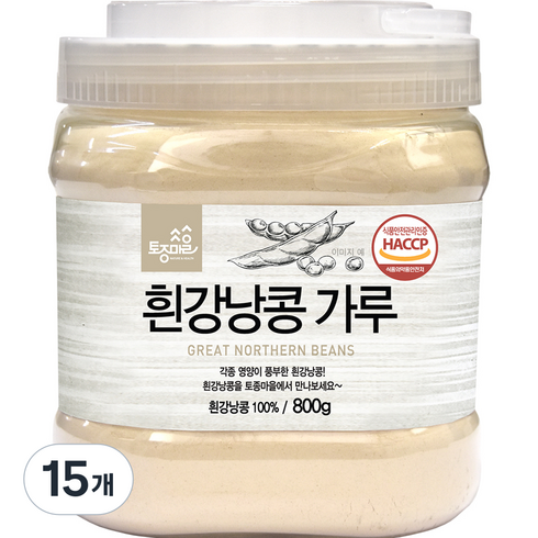 토종마을 흰강낭콩 가루, 15개, 800g