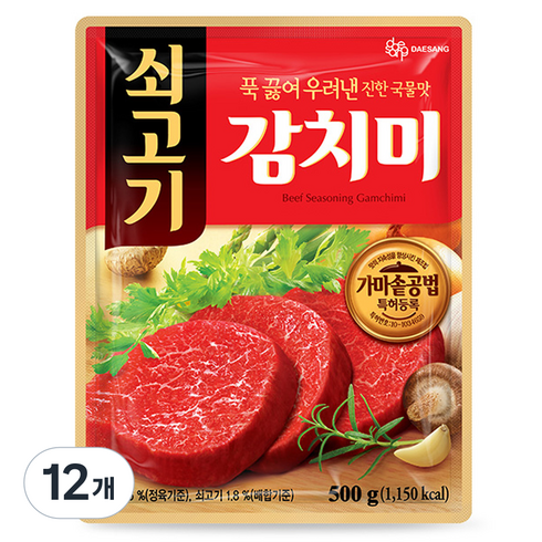 대상 쇠고기 감치미, 500g, 12개
