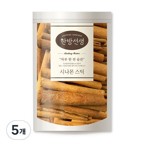 한방선생 시나몬스틱, 400g, 5개