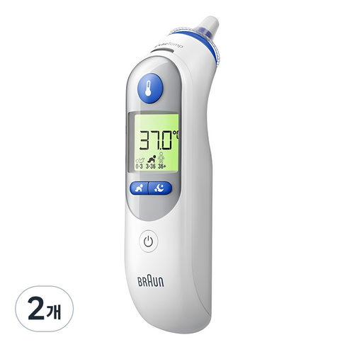 BRAUN 정확한 귀 적외선 체온계 IRT6525KO, 2개