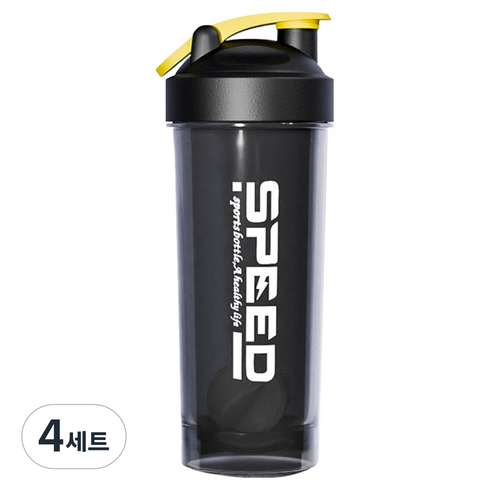 맥로이드 스피드 쉐이크 텀블러 800ml + 볼 세트, 블랙, 4세트