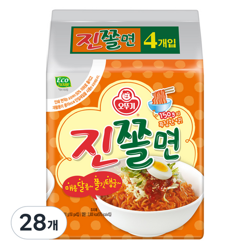 오뚜기 진쫄면, 150g, 28개