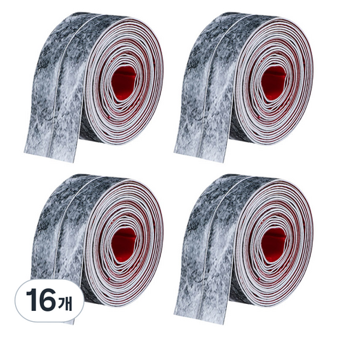 요롬코롬 틈새차단 방수 테이프 3.8cm x 3.2M 검은돌, 16개