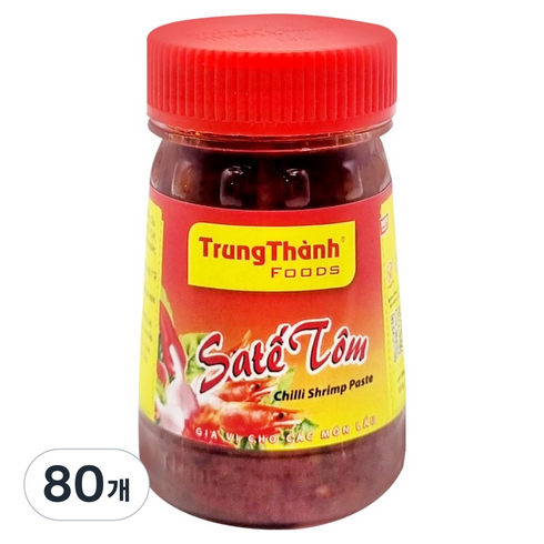 TrungThanh 사테톰 칠리 쉬림프 페이스트, 100g, 80개