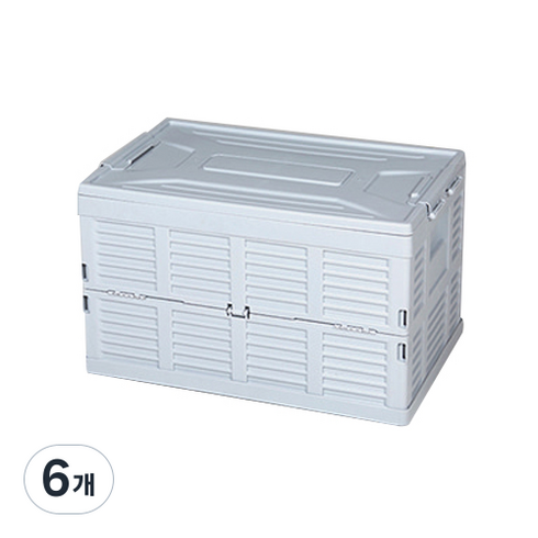 마켓비 KONTINO 폴딩박스 68L, 라이트그레이, 6개