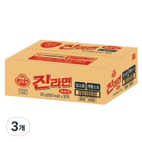 오뚜기 진라면 매운맛 업소용 120g, 90개