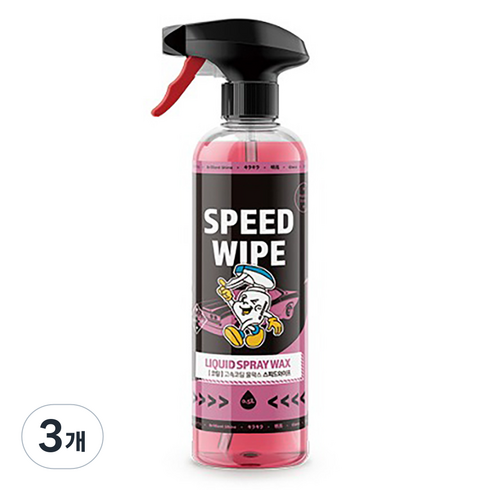 글로스브로 고속 코팅 물왁스 스피드 와이프, 500ml, 3개