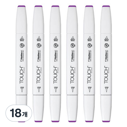 신한화구 터치 트윈 브러쉬마카 LIGHT VIOLET 82, 1색, 18개