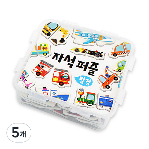 마이리틀타이거 탈것 자석 퍼즐, 5개, 15피스