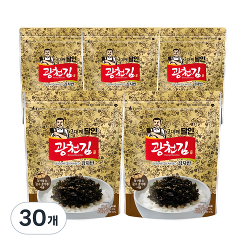 광천김 3대째 달인 김자반, 60g, 30개