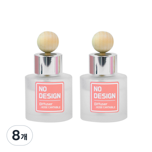 노디자인디퓨저 차량용 디퓨저 50ml, 로즈칸타빌레, 8개