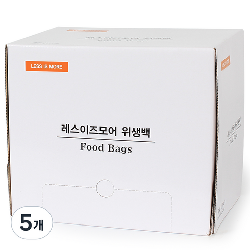 레스이즈모어 대용량 위생백 중 25cm x 35cm, 중(M), 1000개, 5개