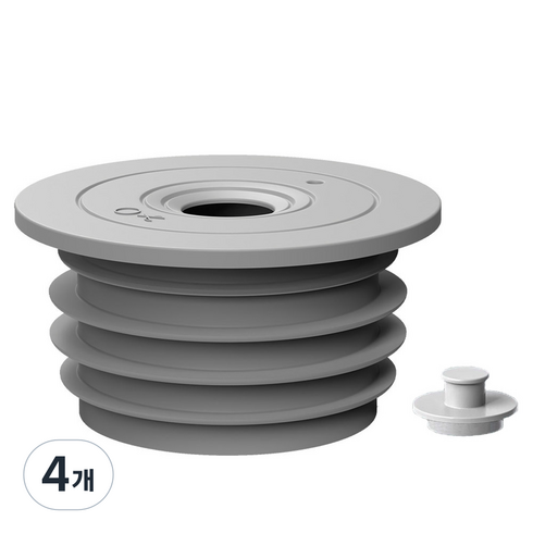 싱크대 베란다 배수구 배관 냄새 차단 막이 마개 실리콘 하수구트랩 60~65mm, 4개