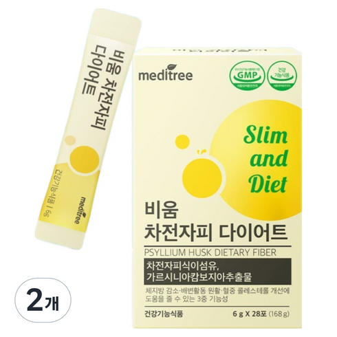 메디트리 비움 차전자피 다이어트, 168g, 2개