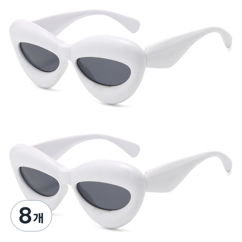 알로데 버블 헤비 파티안경, TYPE09화이트, 8개
