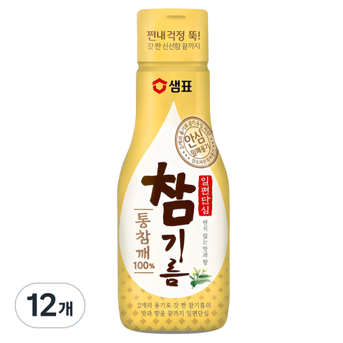 샘표 일편단심 통참깨 참기름, 200ml, 12개