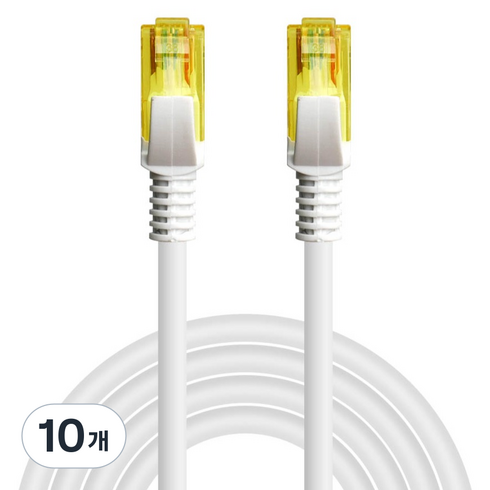 넥스트유 케스오 UTP CAT 6 기가 랜케이블, 10m, 10개, 화이트
