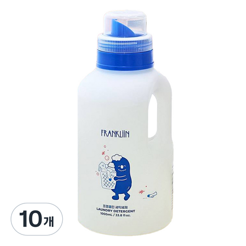 FRANKLIIN 세탁세제 무향, 1L, 10개