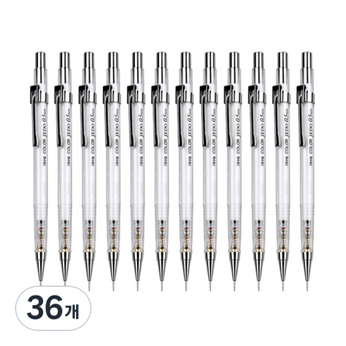 자바펜 칼라제도샤프 투명, 0.5mm, 36개
