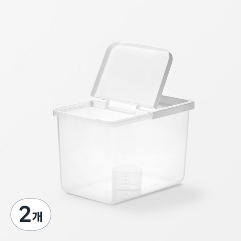 JAJU 쌀통 10kg, 화이트, 2개