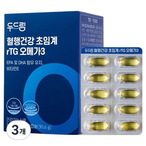 두드림 초임계 알티지 오메가3 30.6g, 30회분, 3개