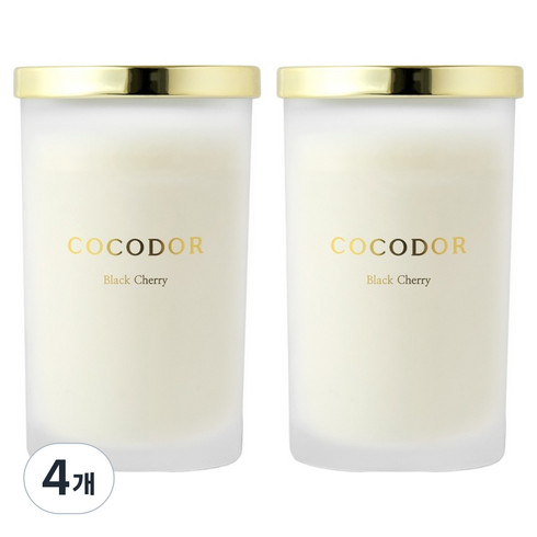 코코도르 소이캔들 L, 블랙체리, 500g, 4개